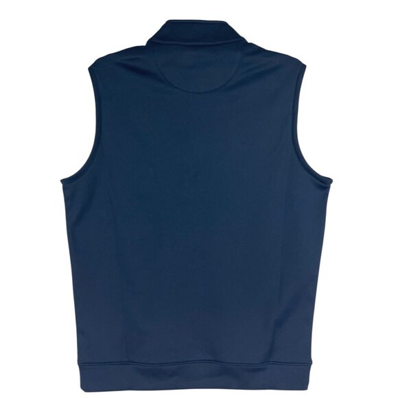 St John's  Bay Men's Stretch Pullover Quarter Zip Navy Vest Size Medium NWT - Picture 3 of 8